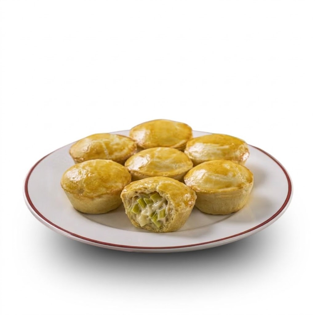 Mini empada de alho-poró