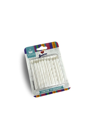 [Vela de  aniversário palito azul- rosa - branca 20 und] Vela de  aniversário palito azul- rosa - branca 20 und