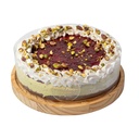 TORTA PISTACHE COM FRUTAS VERMELHAS